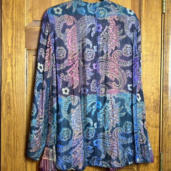 Women's Soft Surroundings Topper / Jacket Size 1X Multicolor and FABULOUS! - Picture 7 of 9